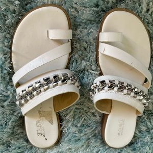 Michael Kors white sandals size 8